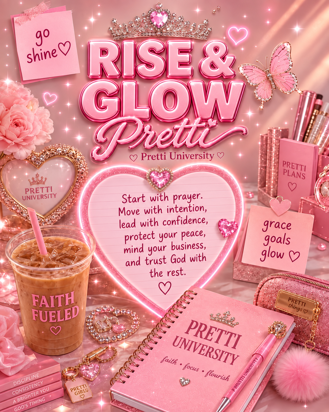 Rise & Glow, Pretti: Start With Prayer, Move With Intention 💗✨