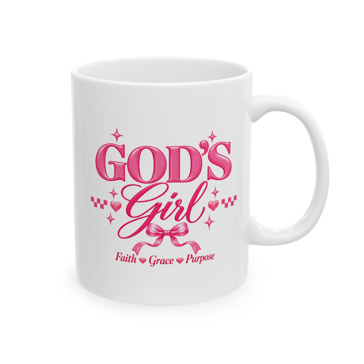 God’s Girl Christian Mug – Pink Faith Coffee Cup | Faith, Grace & Purpose Gift for Women