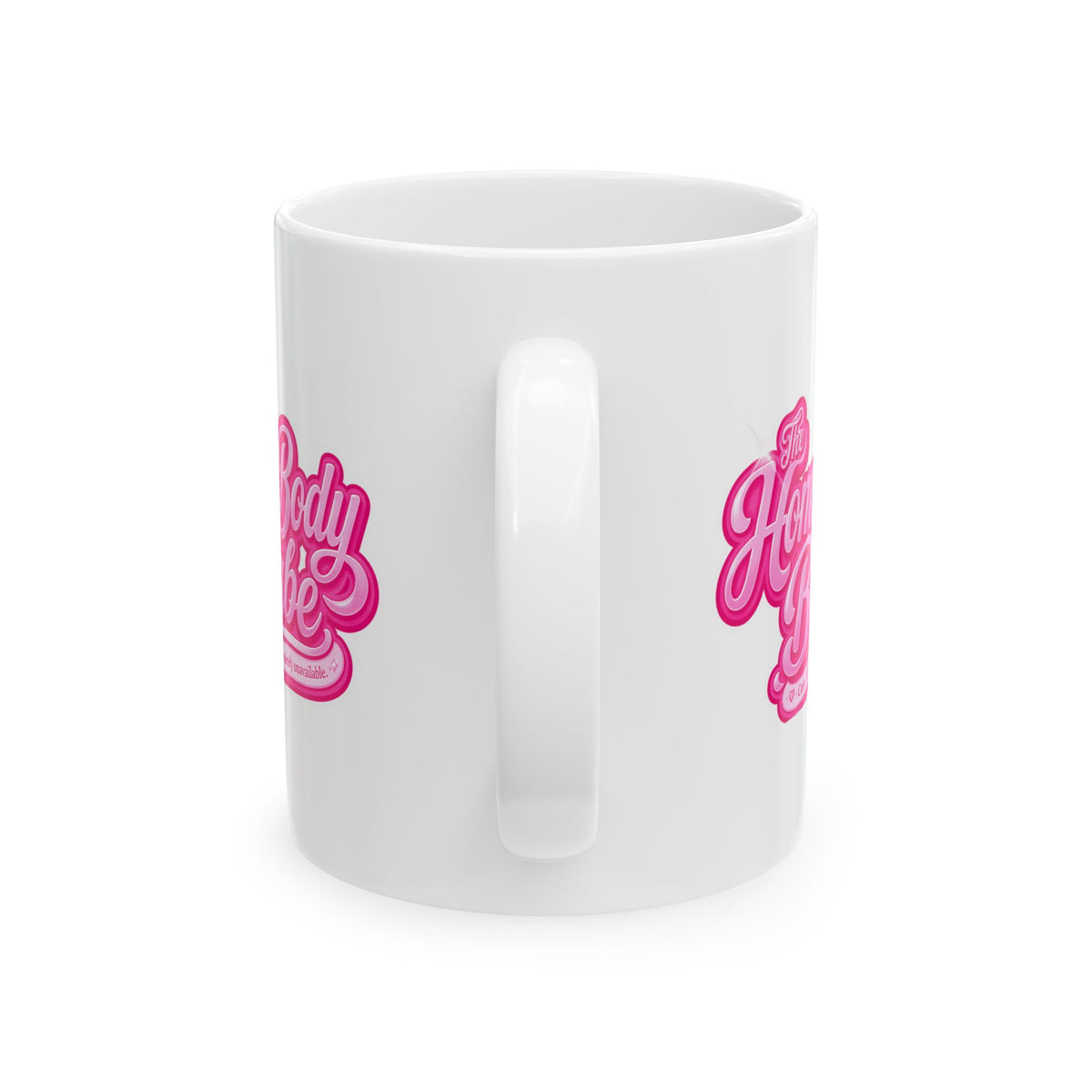Ceramic Mug - Cute 'The Home Body' Pink Design (11oz, 15oz)