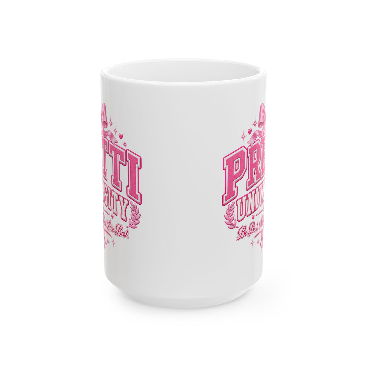 Pink Retro 'Pretty University ' Ceramic Mug (11oz & 15oz)