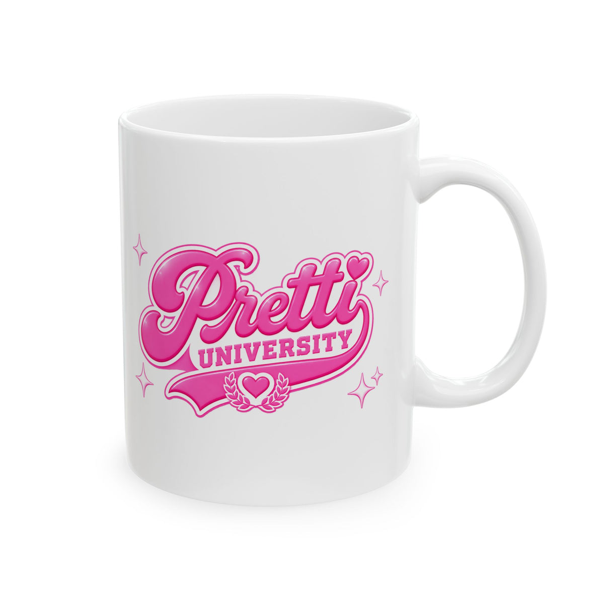 Pink Retro 'Pretty' Ceramic Mug (11oz & 15oz)