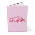 Baby Girl Hardcover Journal — Pink Lined Notebook with Angel Halo Design