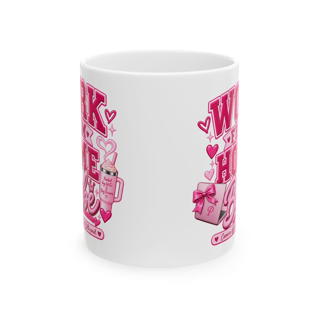 Pink Work From Home Babe Ceramic Mug