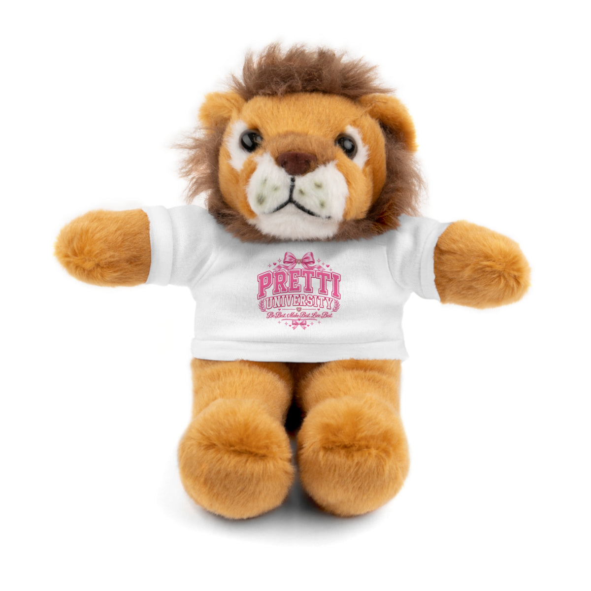 Plush Teddy Bear with 'Pretty' Pink Tee — Cute Gift for Kids & Valentine’s