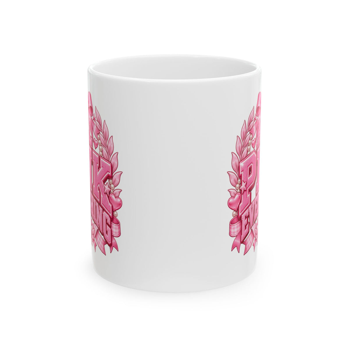 All Pink Everything Mug – Pink Collegiate College Girl Coffee Cup, Preppy Girly Gift (11oz & 15oz)