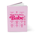 Work From Home - Pink Crest Hardcover Journal
