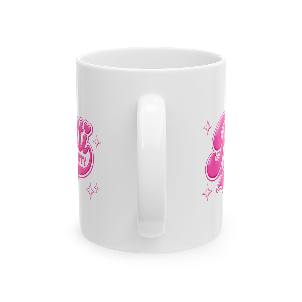 Pink Retro 'Pretty' Ceramic Mug (11oz & 15oz)