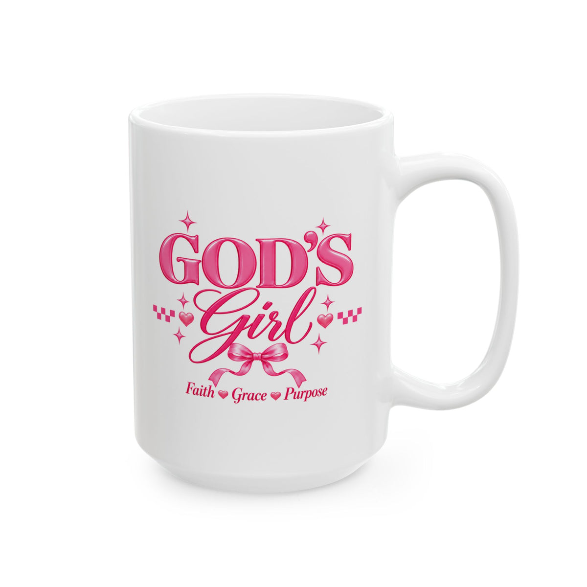 God’s Girl Christian Mug – Pink Faith Coffee Cup | Faith, Grace & Purpose Gift for Women