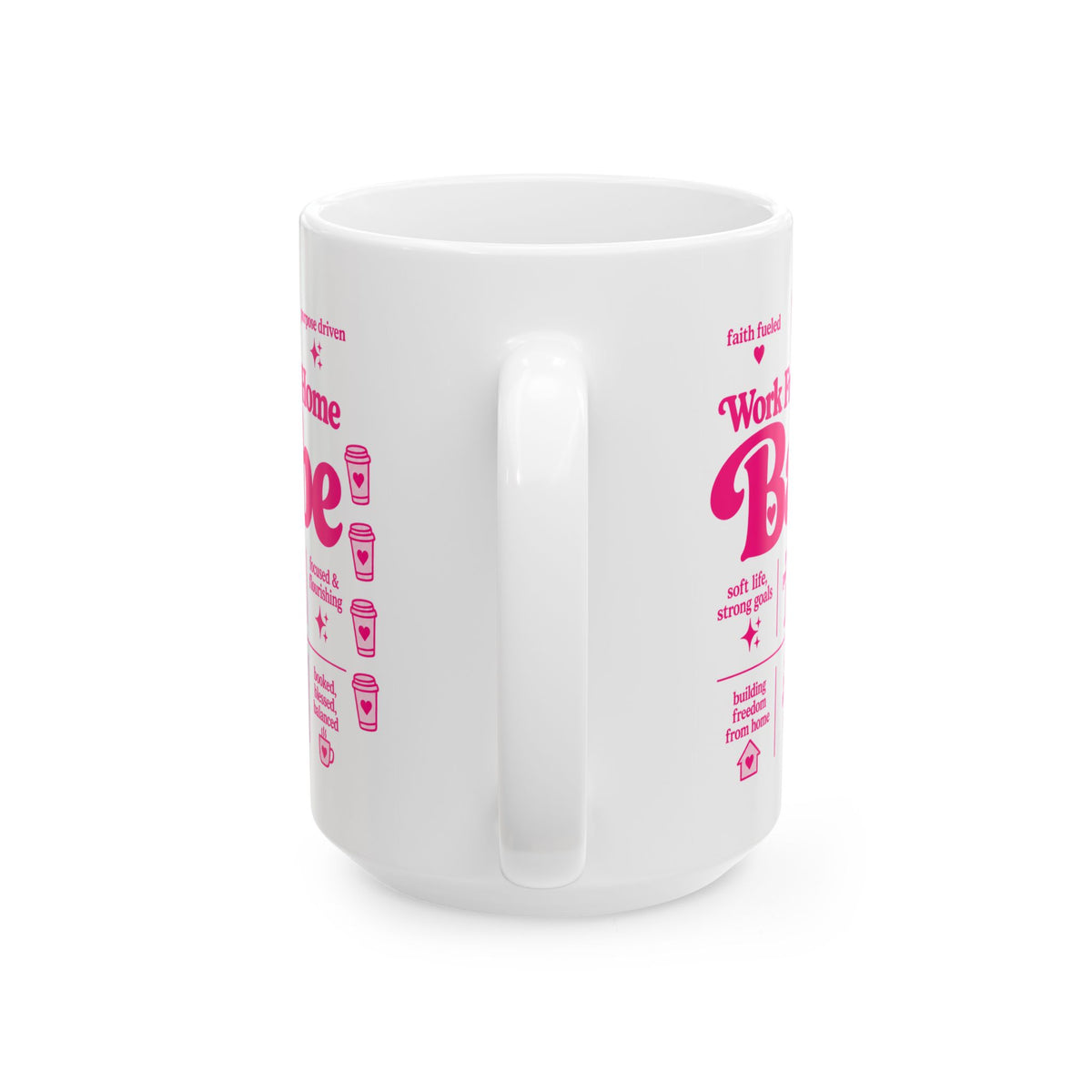 Pink Work From Home Babe Ceramic Mug