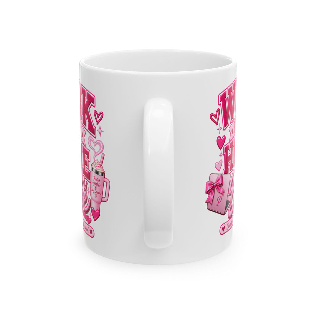 Pink Work From Home Babe Ceramic Mug