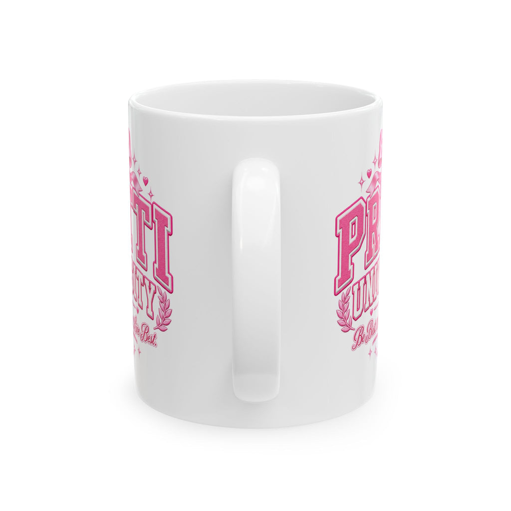 Pink Retro 'Pretty University ' Ceramic Mug (11oz & 15oz)
