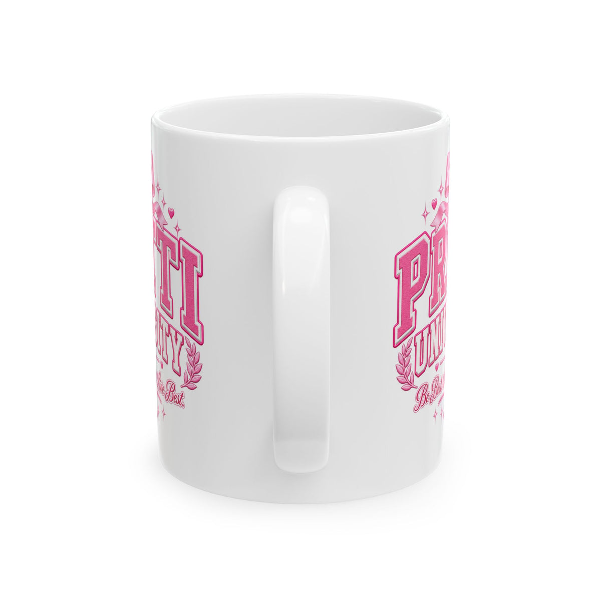 Pink Retro 'Pretty University ' Ceramic Mug (11oz & 15oz)
