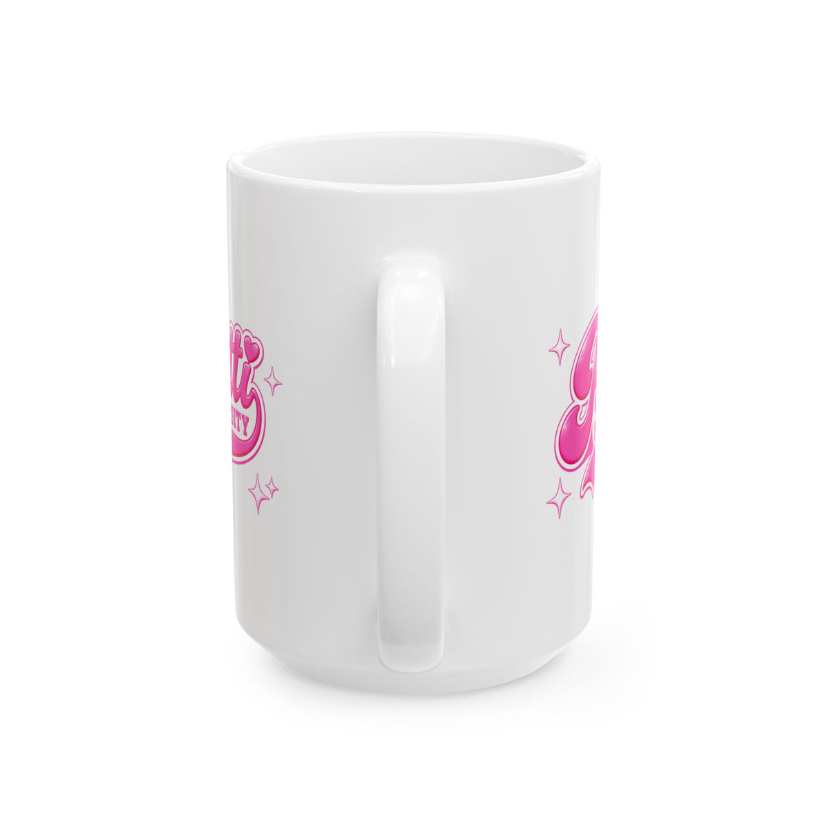 Pink Retro 'Pretty' Ceramic Mug (11oz & 15oz)