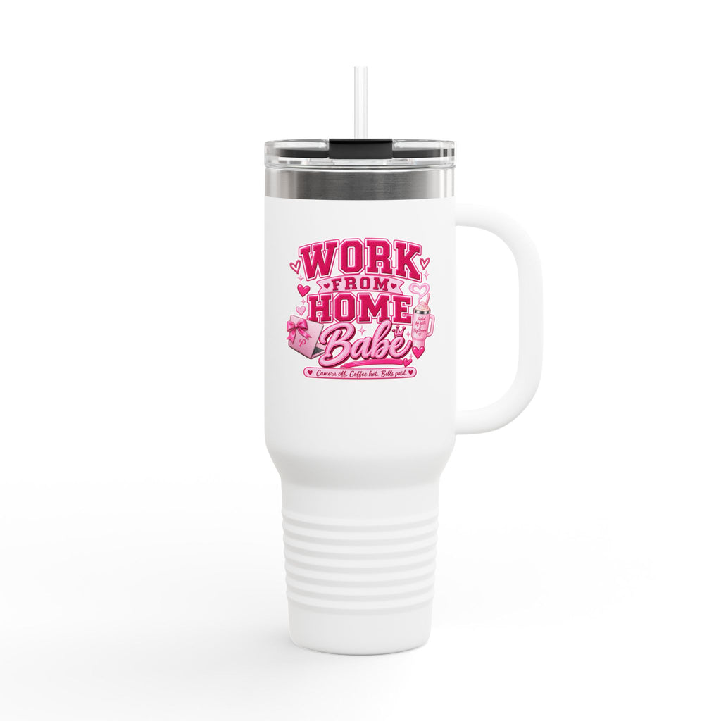 Work From Home Babe 40oz Insulated Travel Mug