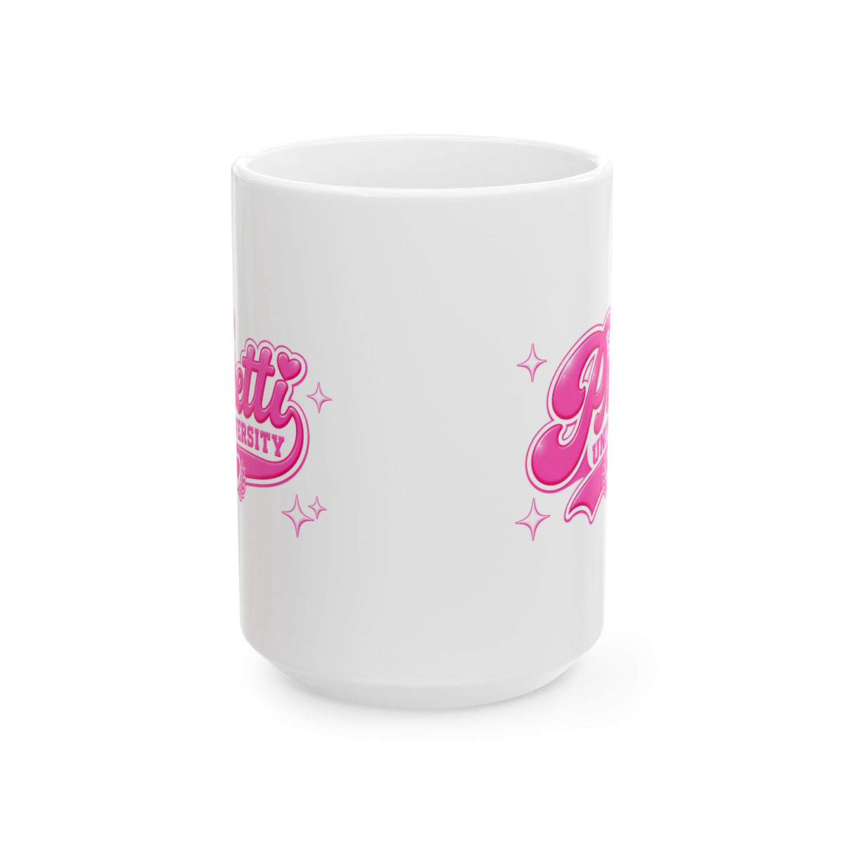 Pink Retro 'Pretty' Ceramic Mug (11oz & 15oz)