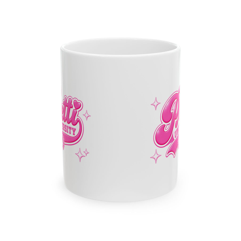 Pink Retro 'Pretty' Ceramic Mug (11oz & 15oz)