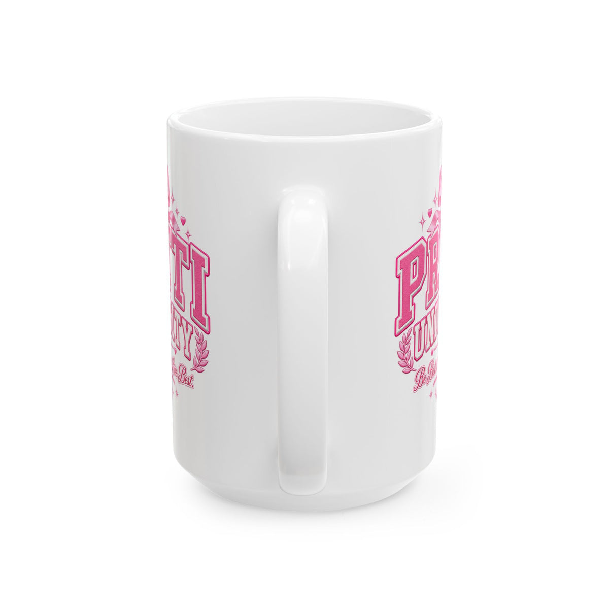 Pink Retro 'Pretty University ' Ceramic Mug (11oz & 15oz)