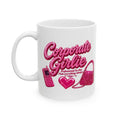 Ceramic Mug - Cute Glittery 'Corporate Girlie' Pink Phone & Purse Design (11oz, 15oz)