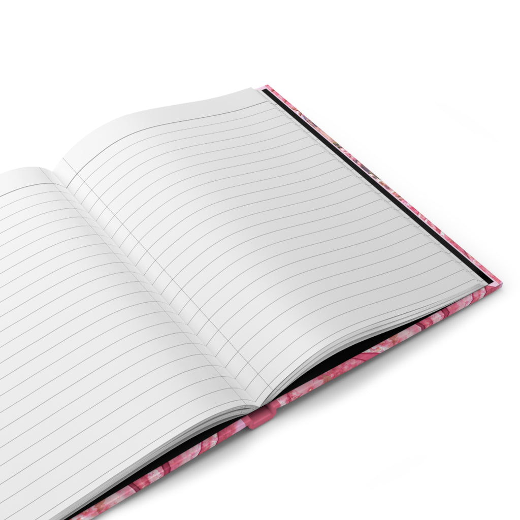 Pink Sakura Girl Hardcover Journal – Feminine Cherry Blossom Notebook | Pretti University Aesthetic