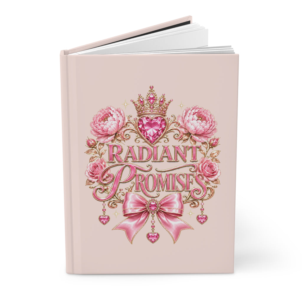 Radiant Promises Hardcover Journal — Pink Floral Crowned Keepsake