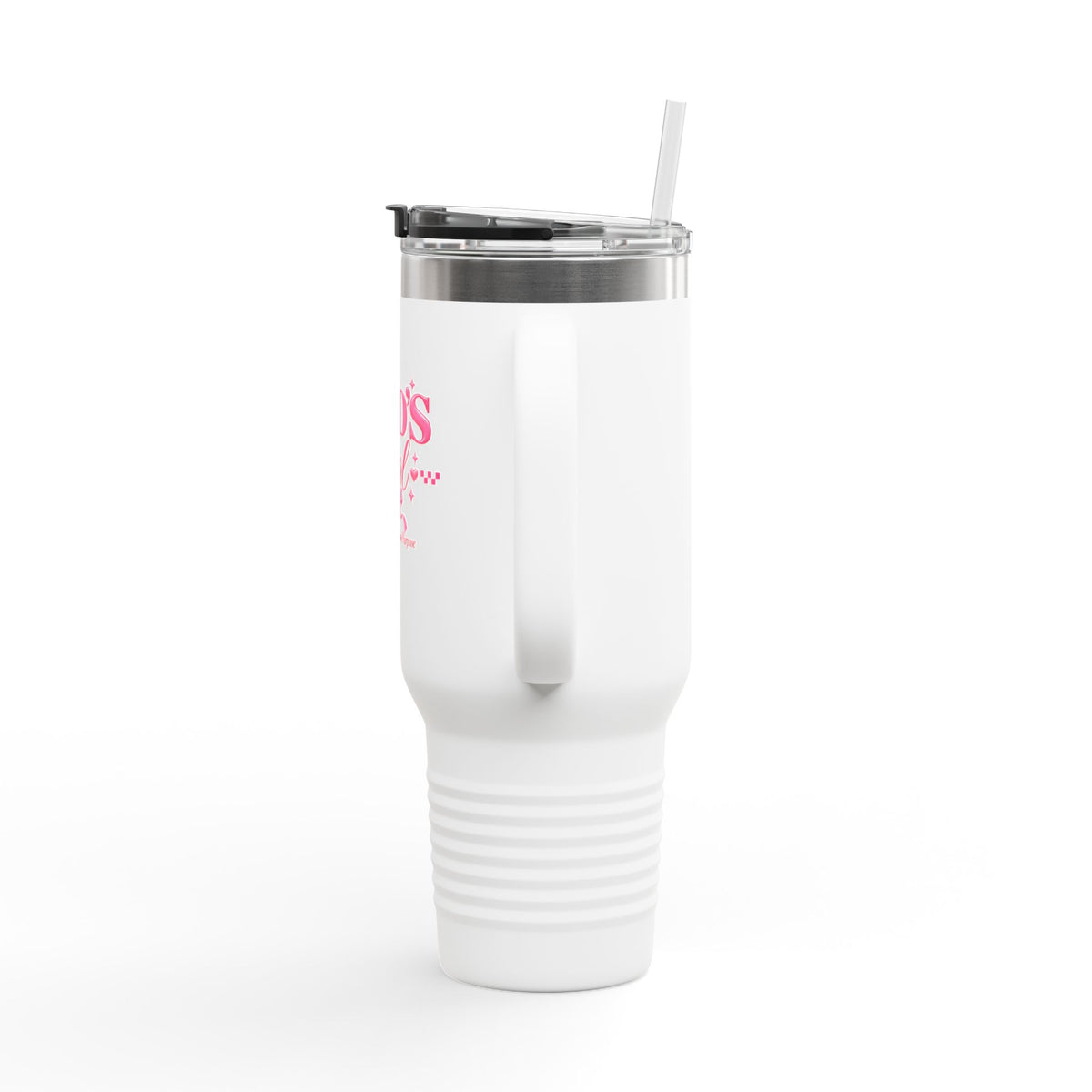 God’s Girl 40 oz Tumbler with Handle & Straw – Pink Christian Travel Cup | Faith, Grace & Purpose