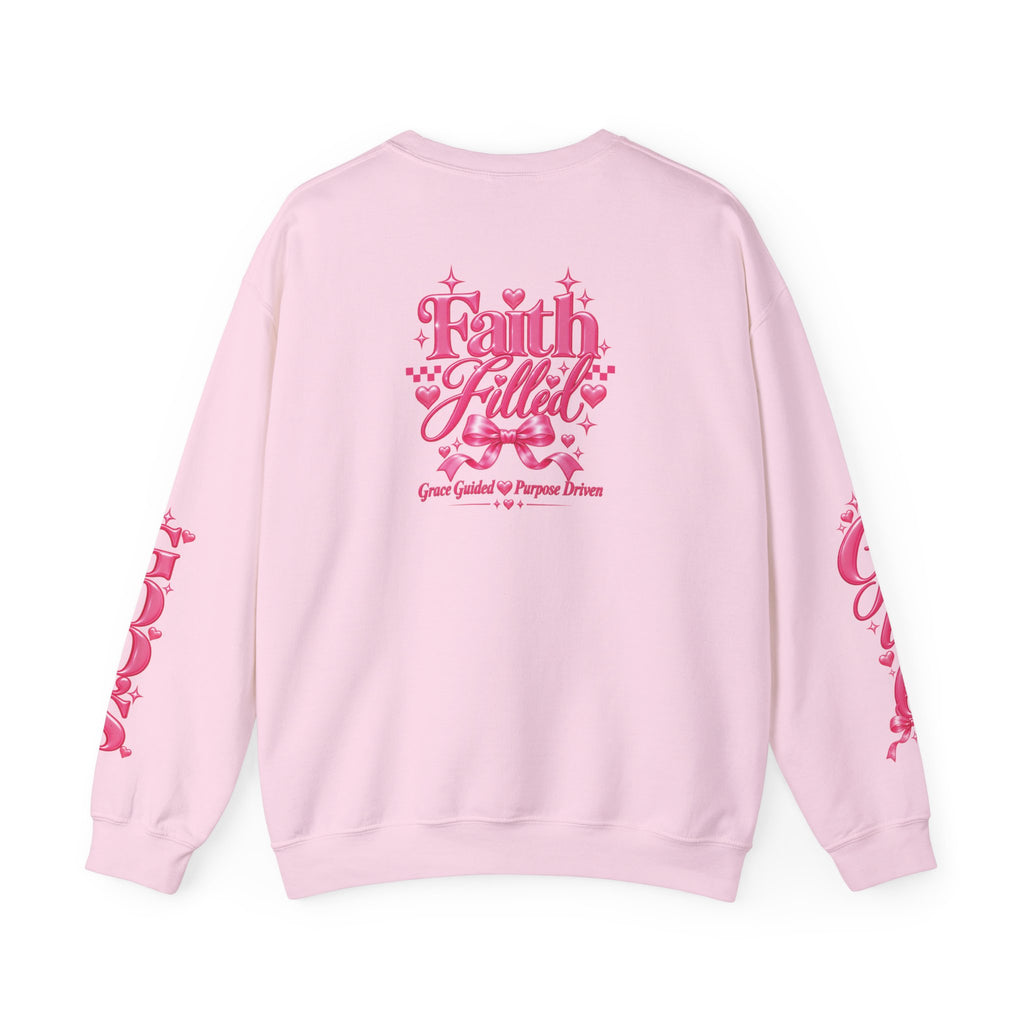 God’s Girl Christian Crewneck Sweatshirt – Pink Faith, Grace & Purpose Pullover