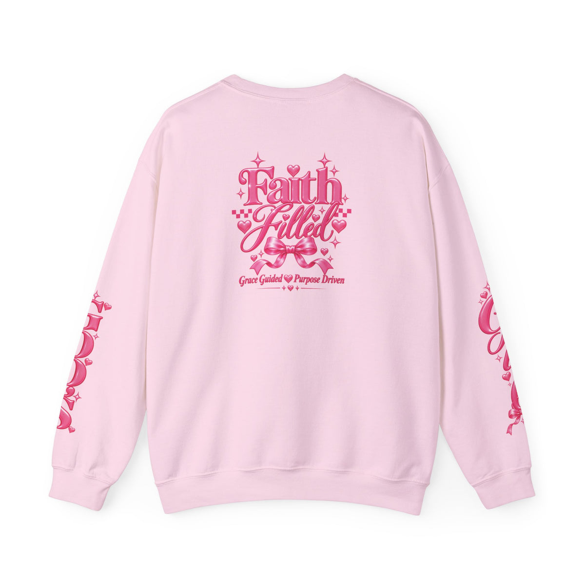 God’s Girl Christian Crewneck Sweatshirt – Pink Faith, Grace & Purpose Pullover