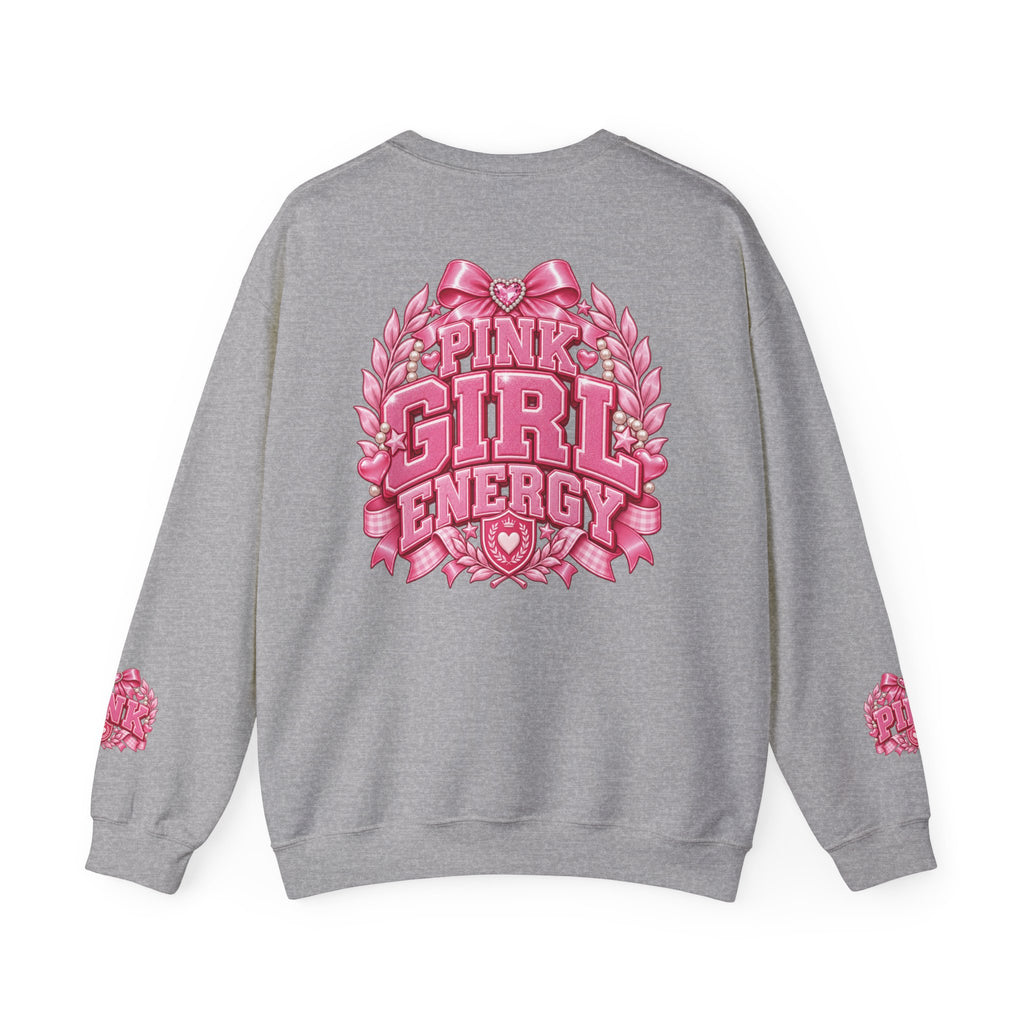 All Pink Everything Crewneck Sweatshirt – Pink Collegiate College Girl Pullover, Preppy Girly Sweatshirt