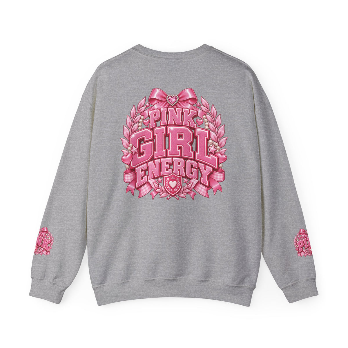 All Pink Everything Crewneck Sweatshirt – Pink Collegiate College Girl Pullover, Preppy Girly Sweatshirt