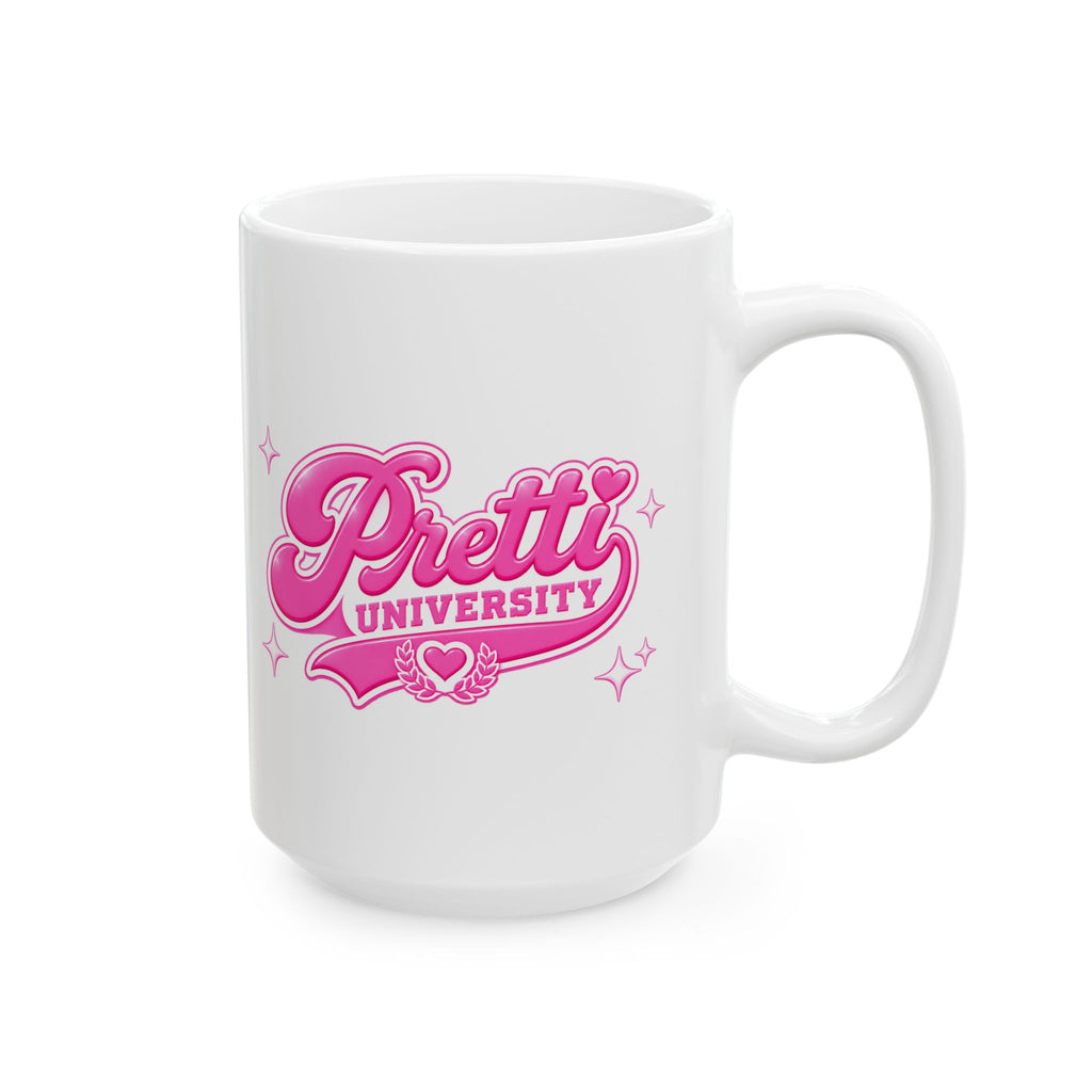 Pink Retro 'Pretty' Ceramic Mug (11oz & 15oz)