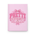 Pretti University Hardcover Journal — Pink Girly Notebook, "Be Best, Make Best, Live Best"