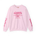 God’s Girl Christian Crewneck Sweatshirt – Pink Faith, Grace & Purpose Pullover