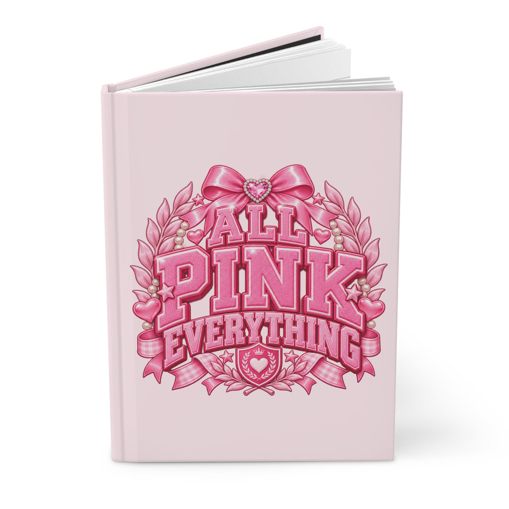 All Pink Everything Hardcover Journal — Lined Pink Notebook for Girls & Gift