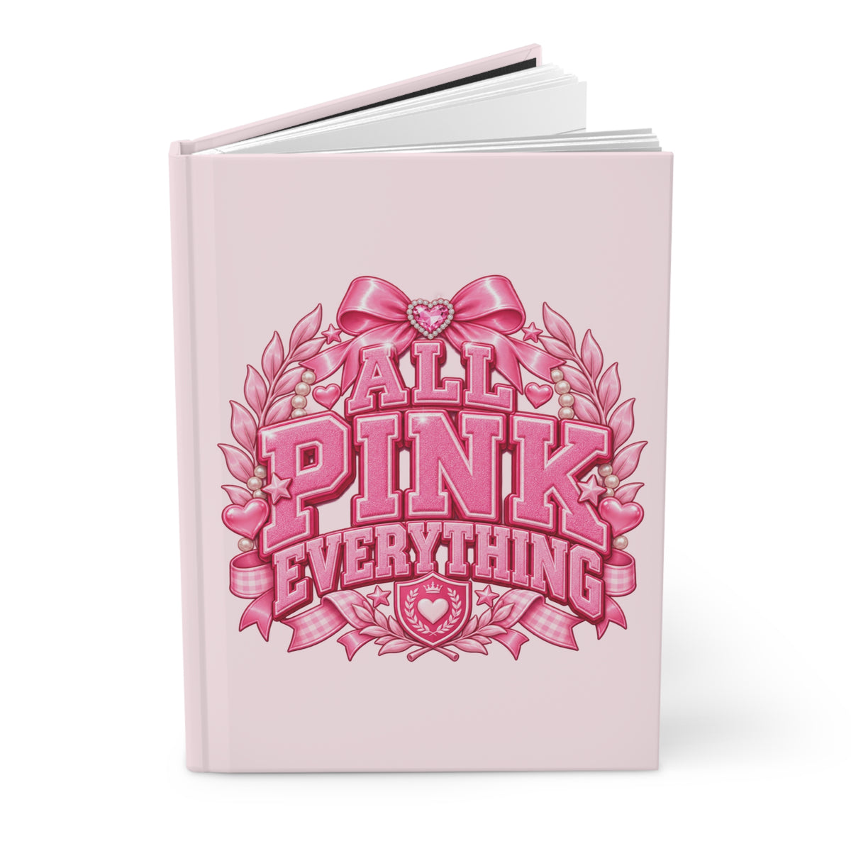 All Pink Everything Hardcover Journal — Lined Pink Notebook for Girls & Gift