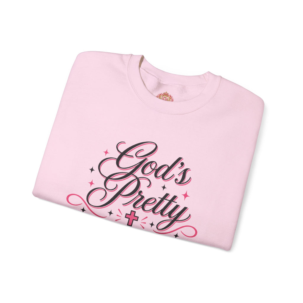 God's Pretty Daughter Crewneck Sweatshirt — "Daughter of the King" Christian Pullover