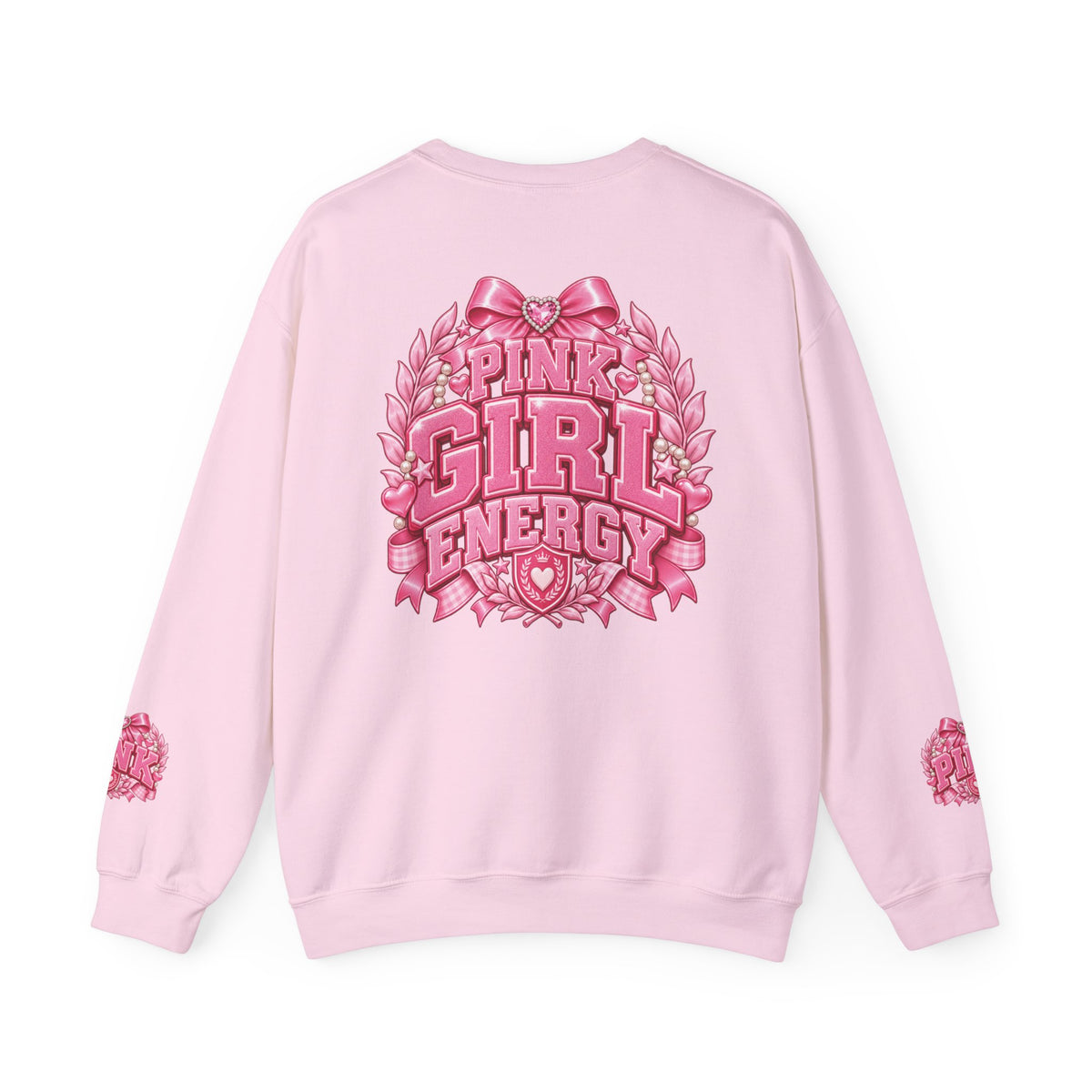 All Pink Everything Crewneck Sweatshirt – Pink Collegiate College Girl Pullover, Preppy Girly Sweatshirt