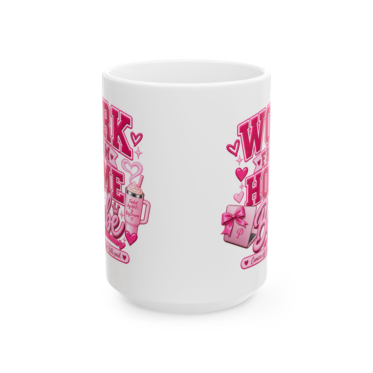 Pink Work From Home Babe Ceramic Mug