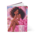 Pretty in Pink Hardcover Journal – Curly Girl Glam Notebook | Pretti University Aesthetic