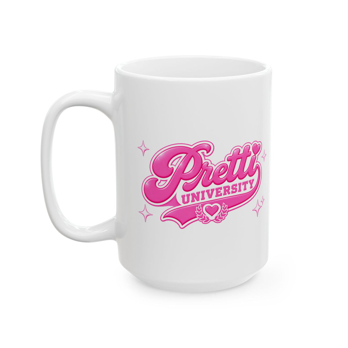 Pink Retro 'Pretty' Ceramic Mug (11oz & 15oz)