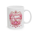 Floral Heart Ceramic Mug – Romantic Pink Rose Coffee Cup (11oz & 15oz)