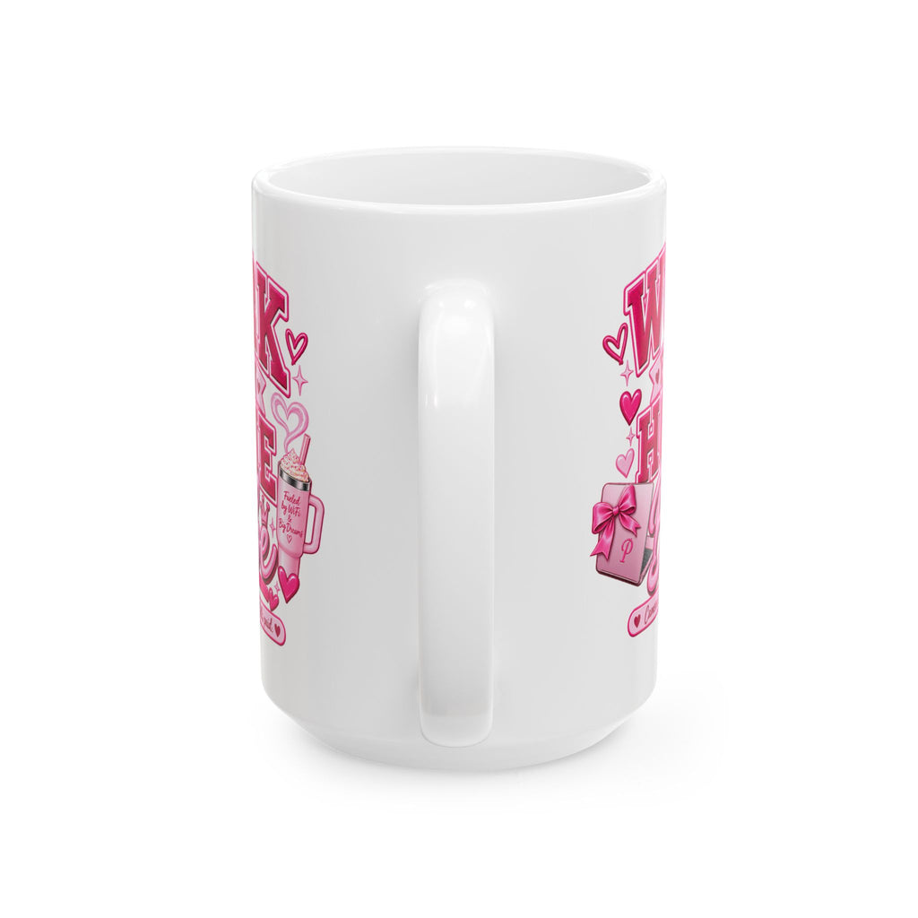 Pink Work From Home Babe Ceramic Mug