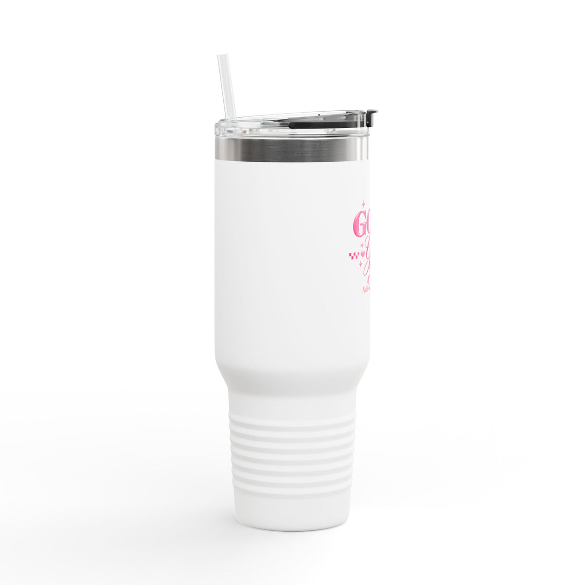 God’s Girl 40 oz Tumbler with Handle & Straw – Pink Christian Travel Cup | Faith, Grace & Purpose