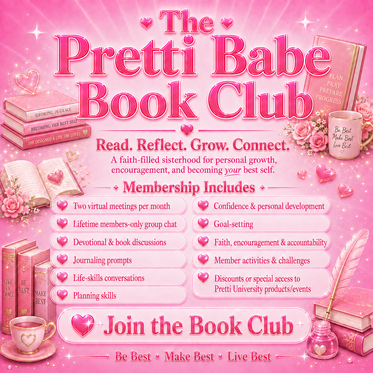 💕 The Pretti Babe Book Club - Monthly Membership