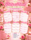 Pretty & Planned™ Digital Planner Template Set | 7-Page Pretti University Printable Planner Bundle