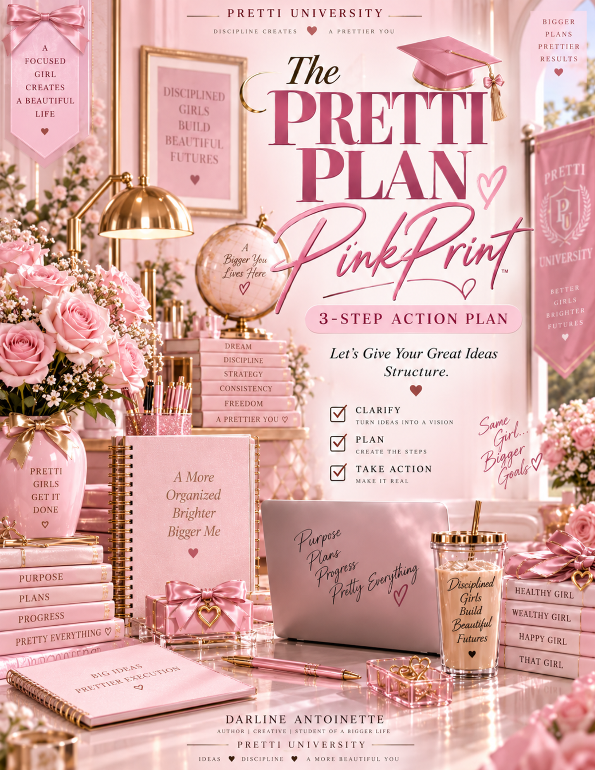 The Pretti Plan PinkPrint™ | 3-Step Goal Accomplishment & Action Plan eBook