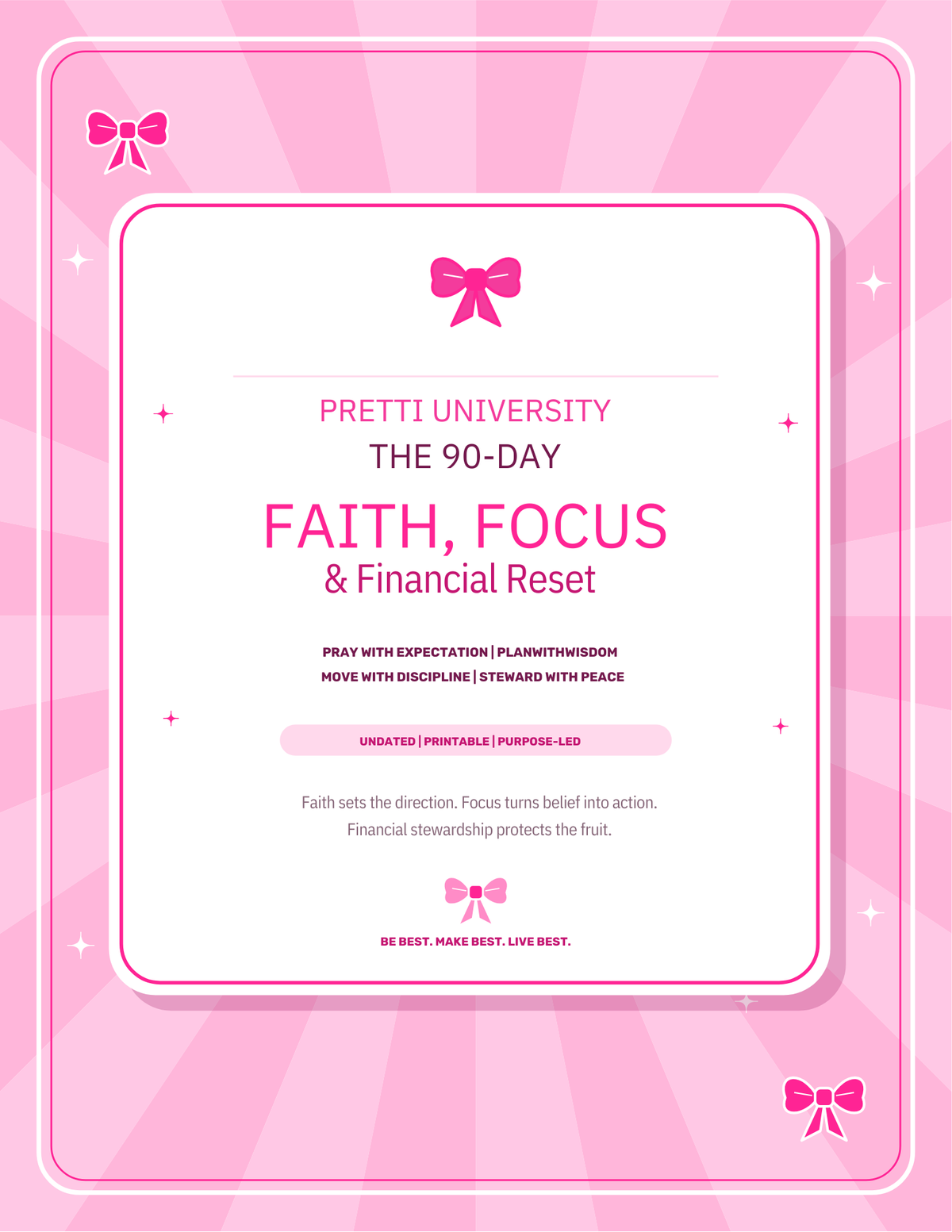 eBook Planner - The 90-Day Faith, Focus & Financial Reset